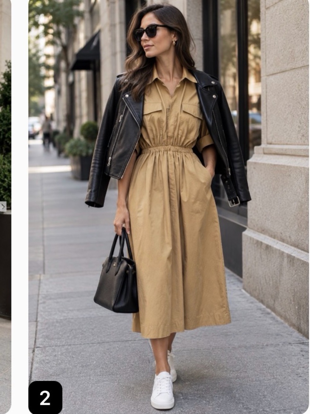 Maeve by Anthropologie Beige Shirt Dress Collared Short Sleeve Midi XS